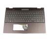 BGXHU3A5WBB0GH original HP keyboard incl. topcase DE (german) anthracite/grey with backlight