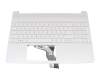 CT:BJESP3ALKDYFHV original HP keyboard incl. topcase DE (german) white/white with backlight