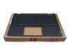 DC33002GC00 original Lenovo keyboard incl. topcase DE (german) blue/blue with backlight (Abyss Blue)