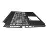 EC3AT000100 original Acer keyboard incl. topcase DE (german) black/white/black with backlight