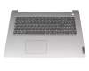 EG1JX000100 original Lenovo keyboard incl. topcase DE (german) grey/silver (Fingerprint)