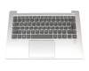 ET171000110 original Lenovo keyboard incl. topcase DE (german) grey/silver with backlight (fingerprint)