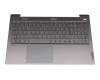 ET1K7000200 original Lenovo keyboard incl. topcase DE (german) grey/grey with backlight