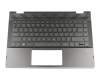 HPM17K13D0J4421 original HP keyboard incl. topcase DE (german) black/black with backlight