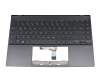 HQ207209350001513 original Asus keyboard incl. topcase DE (german) grey/grey with backlight