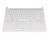 HTS8471606000 original HP keyboard incl. topcase DE (german) white/white