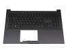 Keyboard incl. topcase DE (german) black/black with backlight original suitable for Asus X513IA