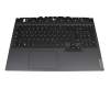 Keyboard incl. topcase DE (german) black/black with backlight original suitable for Lenovo Legion 5-15ACH6H (82JU)