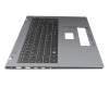 Keyboard incl. topcase DE (german) black/grey with backlight original suitable for Emdoor NS16IDL