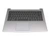 Keyboard incl. topcase DE (german) black/grey with backlight original suitable for Pegatron M15CLN