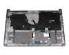 Keyboard incl. topcase DE (german) black/silver with backlight original suitable for Acer Aspire 5 (A515-45)