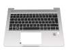 Keyboard incl. topcase DE (german) black/silver with backlight original suitable for HP ProBook 430 G7