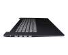 Keyboard incl. topcase DE (german) grey/blue (Fingerprint) original suitable for Lenovo IdeaPad 3-17ARE05 (81W5)