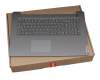 Keyboard incl. topcase DE (german) grey/grey original suitable for Lenovo IdeaPad 3-17ITL6 (82H9)