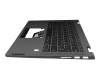 Keyboard incl. topcase DE (german) grey/grey with backlight original suitable for Lenovo IdeaPad Flex 5-14ARE05 (81X2)