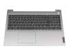 Keyboard incl. topcase DE (german) grey/silver Fingerprint original suitable for Lenovo IdeaPad 3-15IML05 (81WR/81WB)