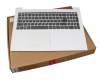 Keyboard incl. topcase DE (german) grey/white original suitable for Lenovo IdeaPad 320-15IKBRN (81BG/81BT)