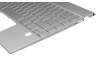 Keyboard incl. topcase DE (german) silver/silver with backlight original suitable for HP Envy 13-aq0300