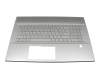 Keyboard incl. topcase DE (german) silver/silver with backlight original suitable for HP Envy 17-ce1000