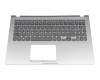 Keyboard incl. topcase DE (german) white/silver original suitable for Asus VivoBook 15 X509DA