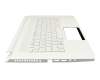 Keyboard incl. topcase DE (german) white/white with backlight original suitable for Acer ConceptD 7 Pro (CN715-71P)