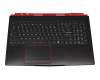 Keyboard incl. topcase FR (french) black/black with backlight original suitable for MSI GE63 Raider RGB 9SE/9SG (MS-16P7)