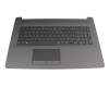 L20192-041 original HP keyboard incl. topcase DE (german) black/black (with PTP/for DVD, surface structure ‘brushed black’)