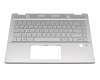 L53785-042 original HP keyboard incl. topcase DE (german) silver/silver with backlight