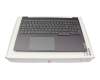 NB6188 original Lenovo keyboard incl. topcase DE (german) grey/grey with backlight