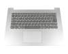 NBX0001K610 original Lenovo keyboard incl. topcase DE (german) grey/silver