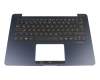 NSK-WBFBW 0G original Asus keyboard incl. topcase DE (german) black/blue with backlight