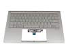 NSK-WRHBU 0G original Asus keyboard incl. topcase DE (german) silver/silver with backlight