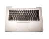 PM4CB-GE original Lenovo keyboard incl. topcase DE (german) black/silver with backlight silver edge