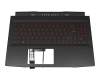 S1N3EDE233SA original MSI keyboard incl. topcase DE (german) black/red/black with backlight