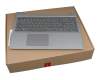 SN20R55222 original Lenovo keyboard incl. topcase DE (german) dark grey/silver