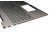 V171020BK1 original Lenovo keyboard incl. topcase DE (german) grey/silver with backlight