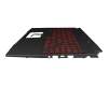 V2032F original MSI keyboard incl. topcase DE (german) black/red/black with backlight